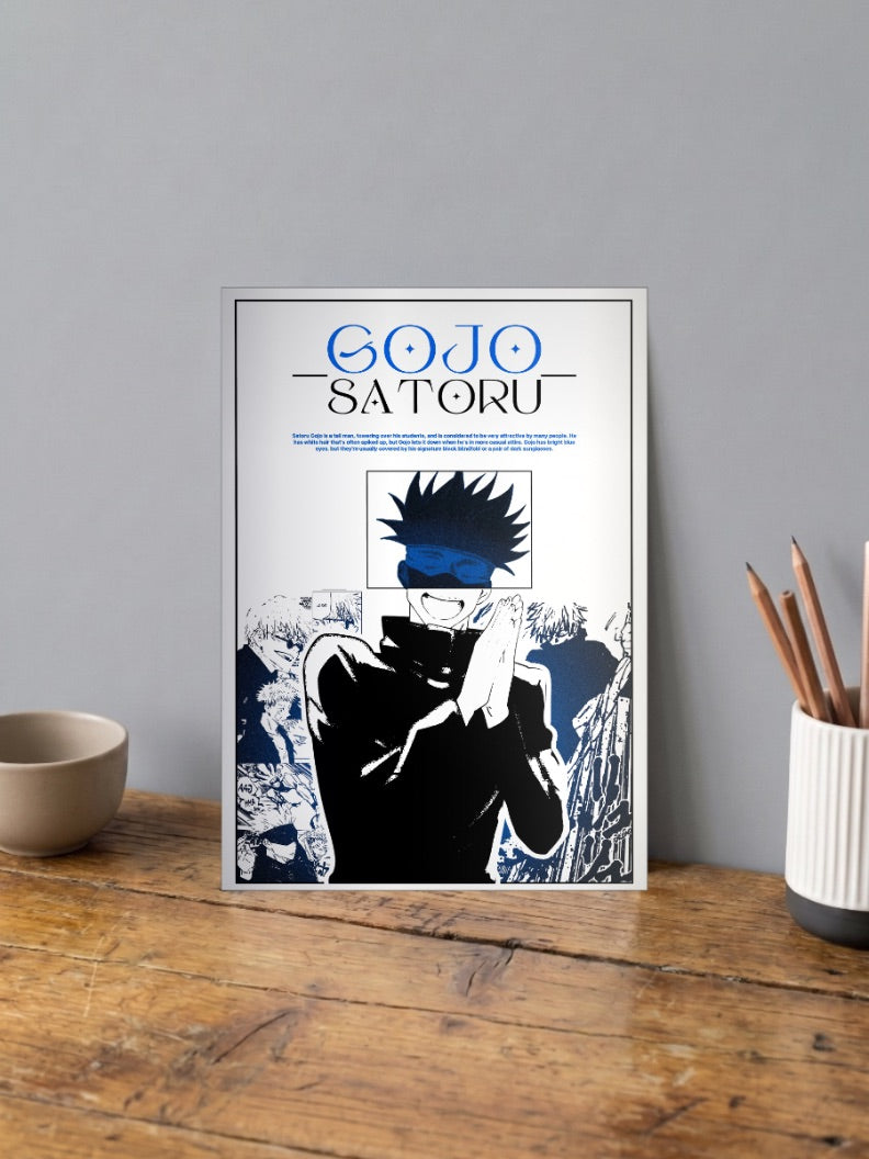 Gojo Satoru Character Bio Anime Poster
