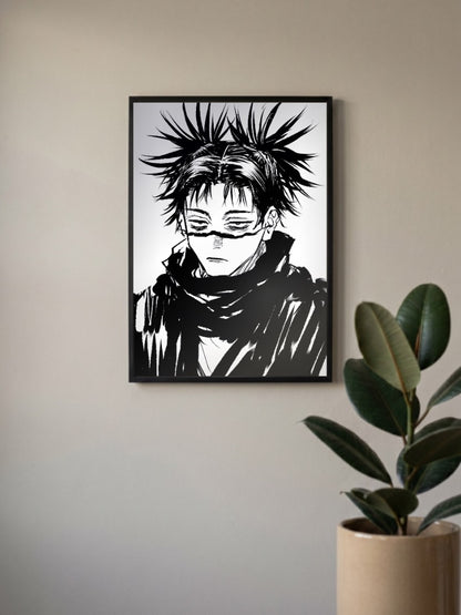 Choso Black And White Portrait Anime Poster