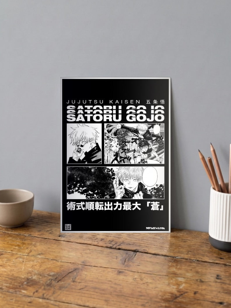 Gojo Comic Strip Poster