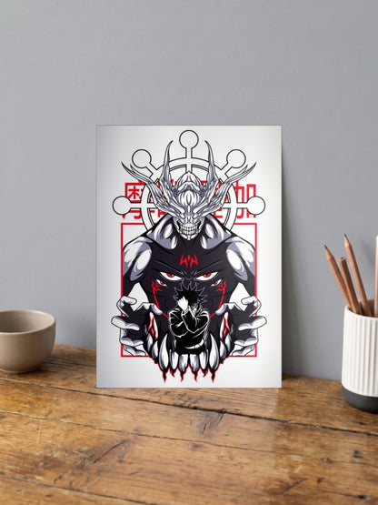Sukuna Icon Logo Art Anime Poster