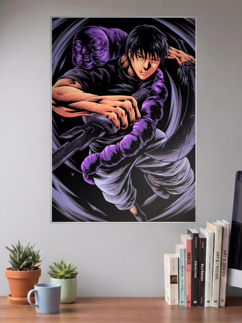 Choso Action Portrait Art Anime Poster