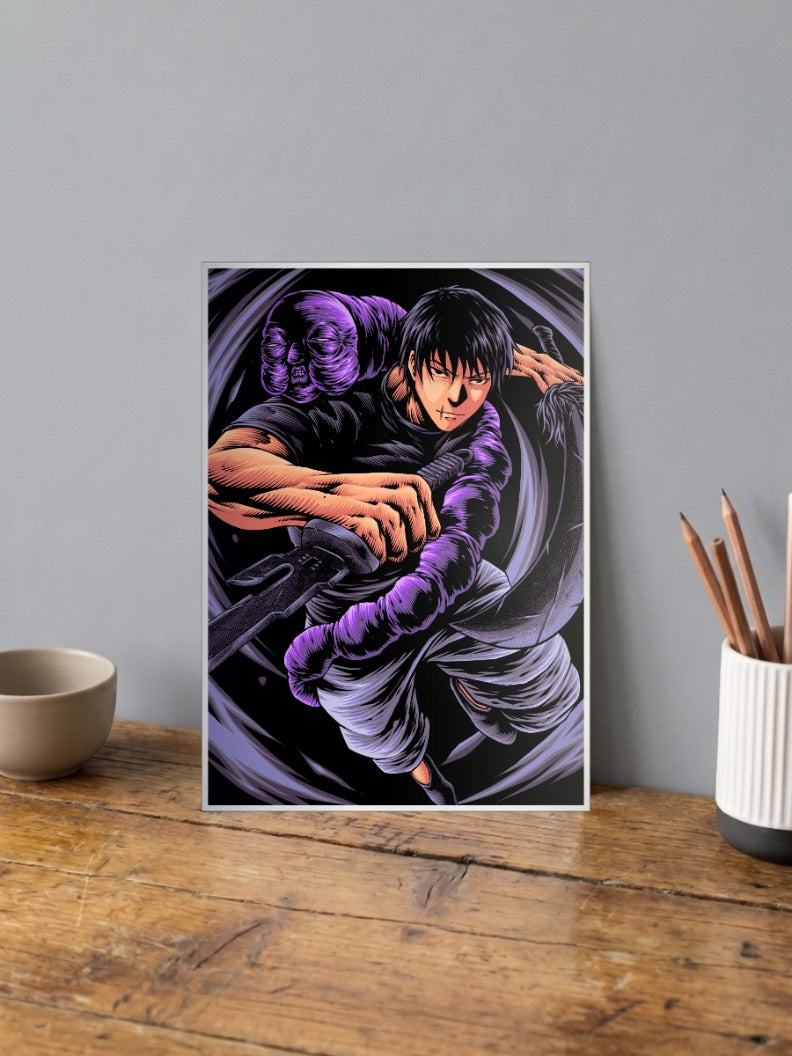 Choso Action Portrait Art Anime Poster