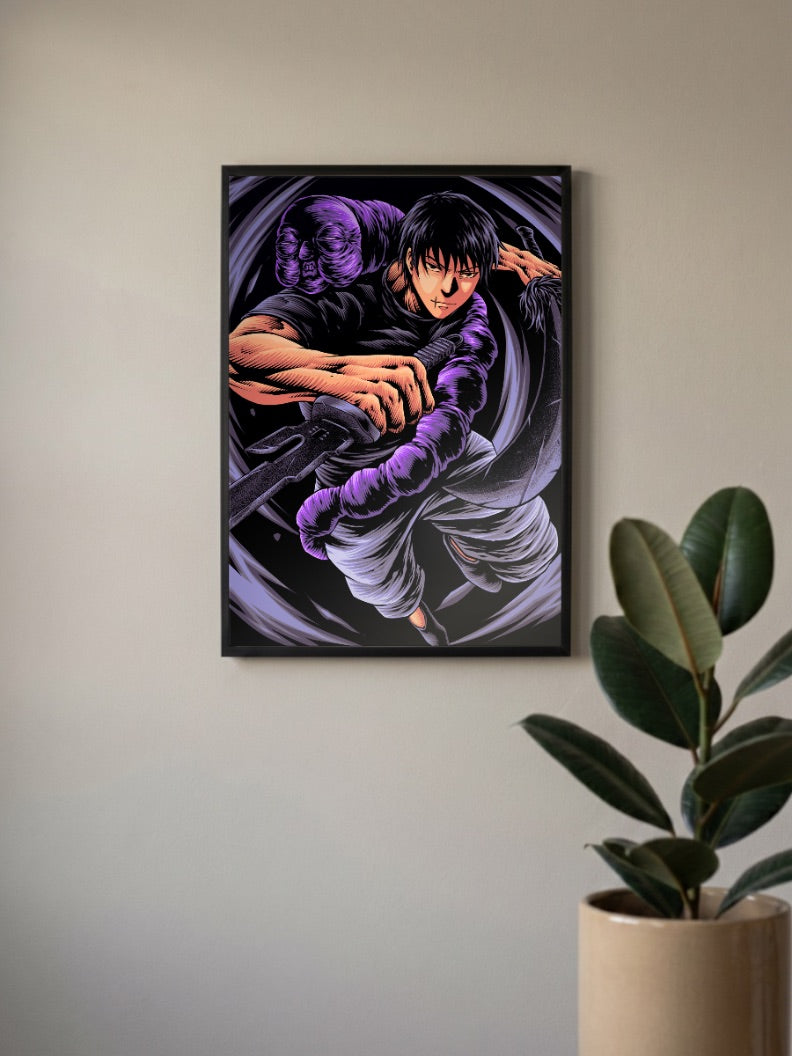 Choso Action Portrait Art Anime Poster