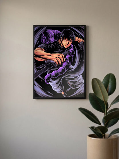 Choso Action Portrait Art Anime Poster
