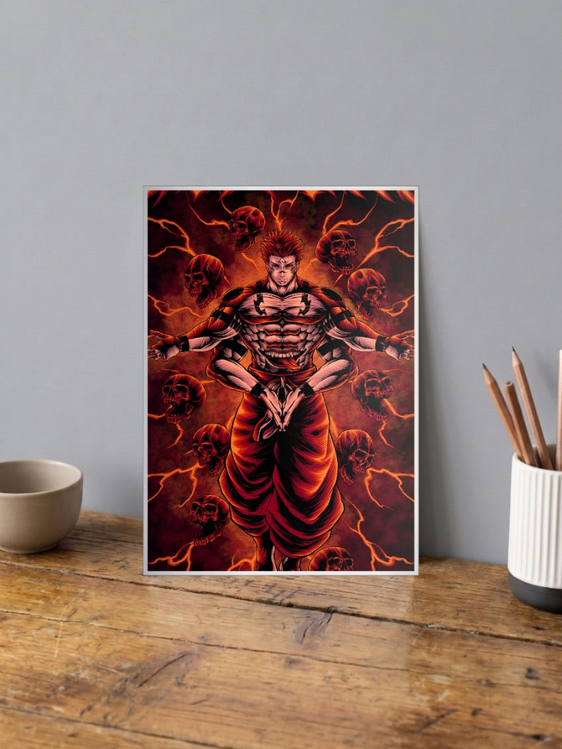 Jogo Fire Cursed Spirit Anime Poster