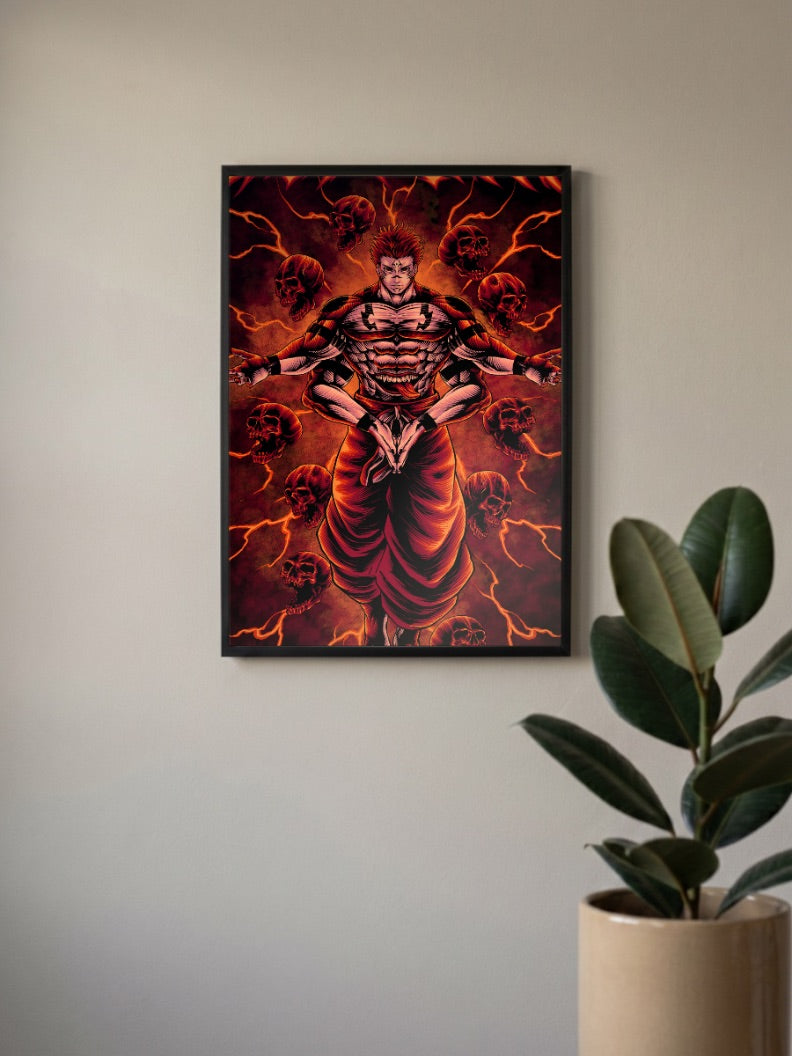 Jogo Fire Cursed Spirit Anime Poster