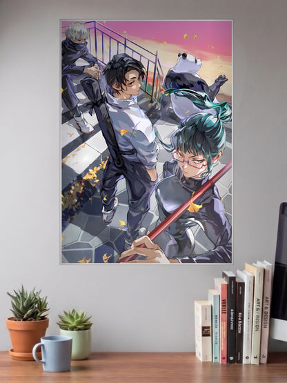 Jujutsu Kaisen Casual Cast Scene Anime Poster