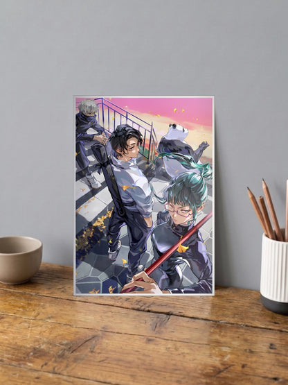 Jujutsu Kaisen Casual Cast Scene Anime Poster