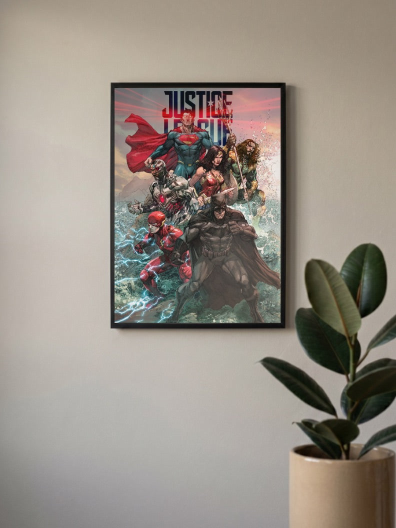 Justice League Movie Cast Art DC Poster