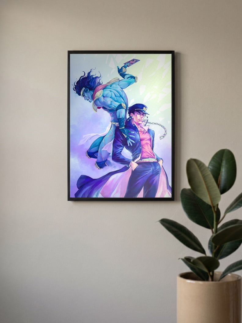 Jotaro and Star Platinum Poster