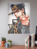 Jotaro Kujo Detailed Portrait Anime Poster