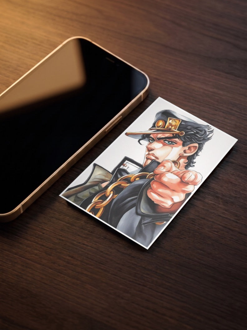Jotaro Kujo Detailed Portrait Anime Poster