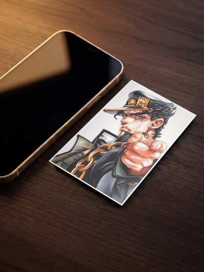 Jotaro Kujo Detailed Portrait Anime Poster
