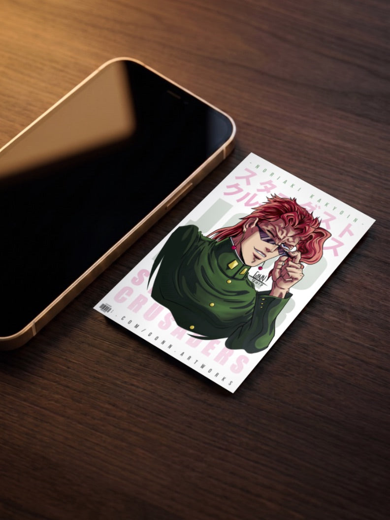 Noriaki Kakyoin Portrait Anime Poster