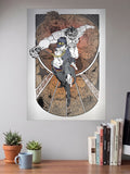 Jotaro Star Platinum Sepia Anime Poster