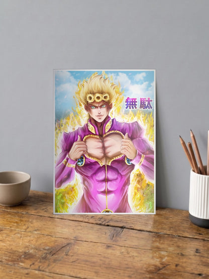 Giorno Giovanna Golden Wind Anime Poster
