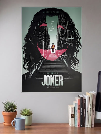 Joker Stairs Smile Design Hollywood Movie Poster