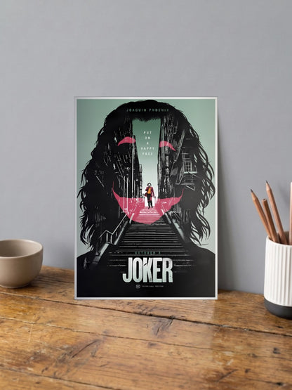 Joker Stairs Smile Design Hollywood Movie Poster