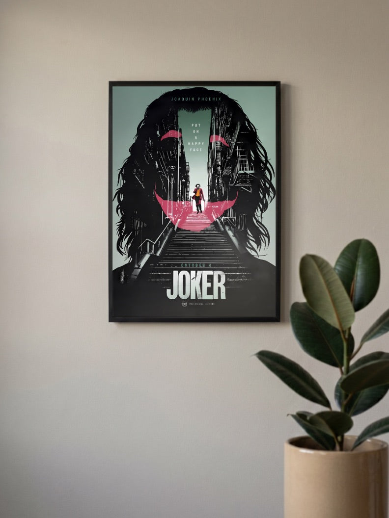 Joker Stairs Smile Design Hollywood Movie Poster