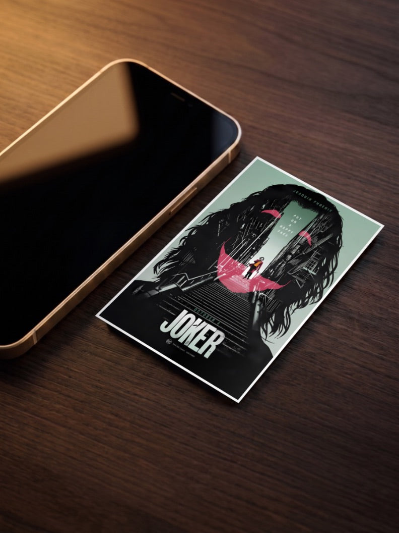 Joker Stairs Smile Design Hollywood Movie Poster
