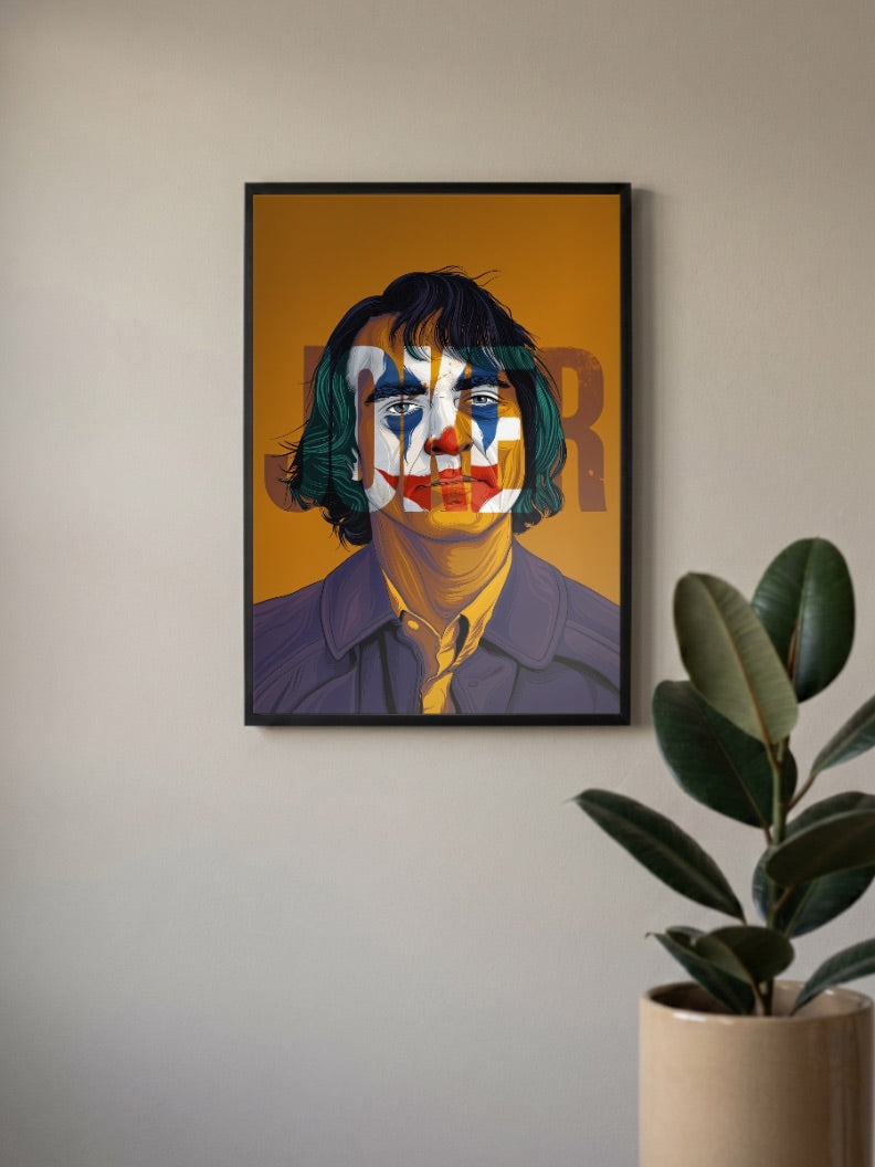 Joker Face Typography Art Hollywood Movie Poster