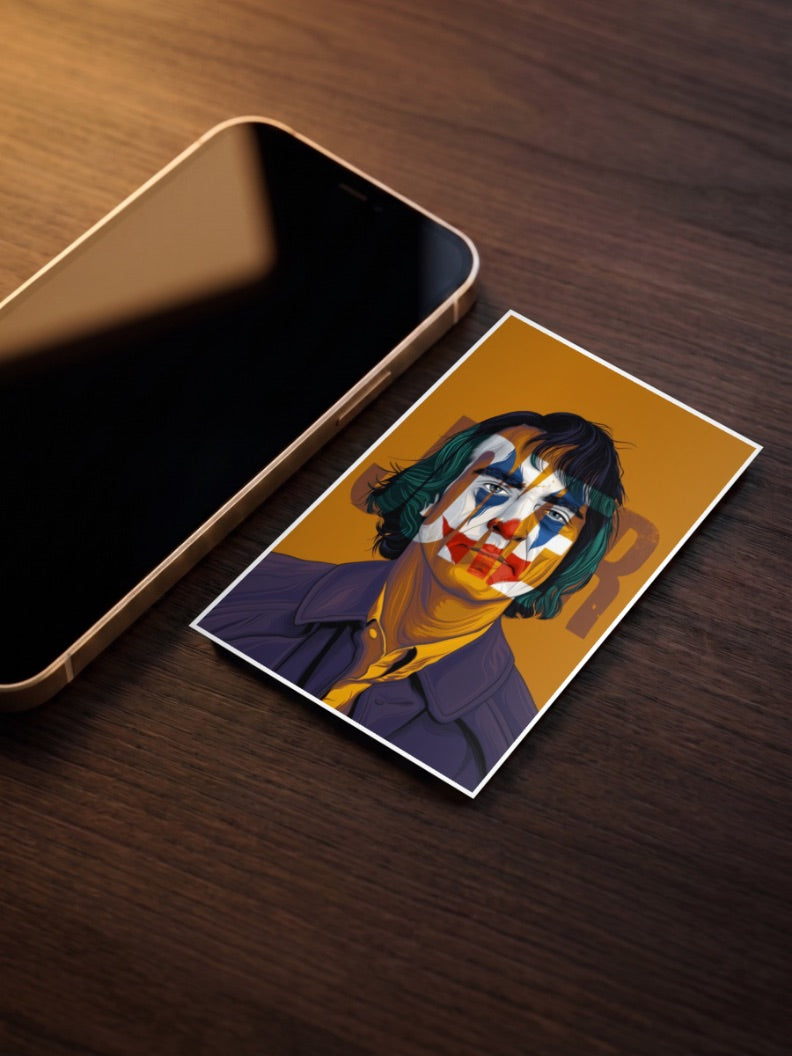Joker Face Typography Art Hollywood Movie Poster