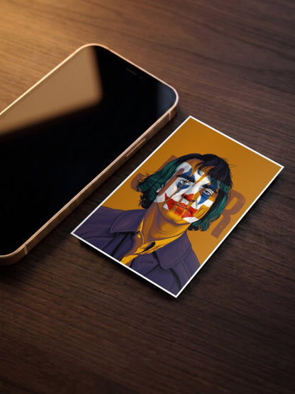 Joker Face Typography Art Hollywood Movie Poster