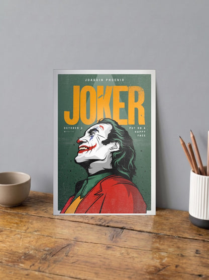 Joker Happy Face Portrait Hollywood Movie Poster