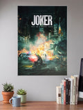 Joker City Riot Scene Hollywood Movie Poster