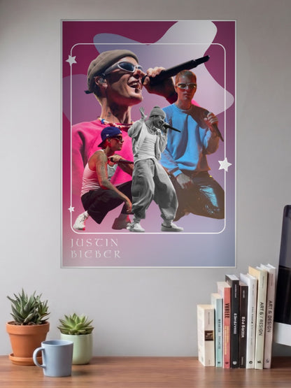 Justin Bieber Photo Collage Singers Poster