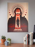 John Wick Bullet Halo Art Hollywood Movie Poster