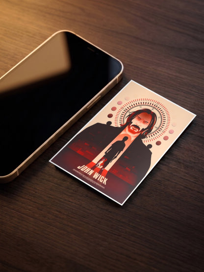 John Wick Bullet Halo Art Hollywood Movie Poster