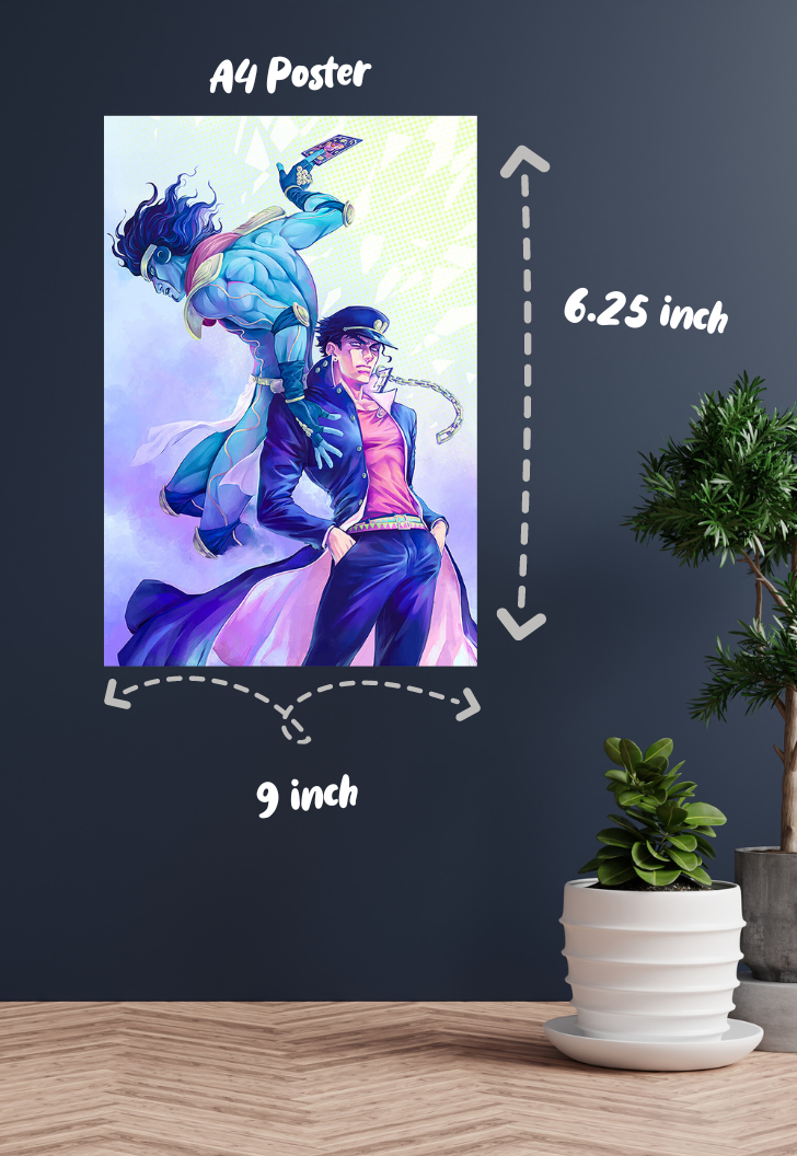 Jotaro and Star Platinum Poster