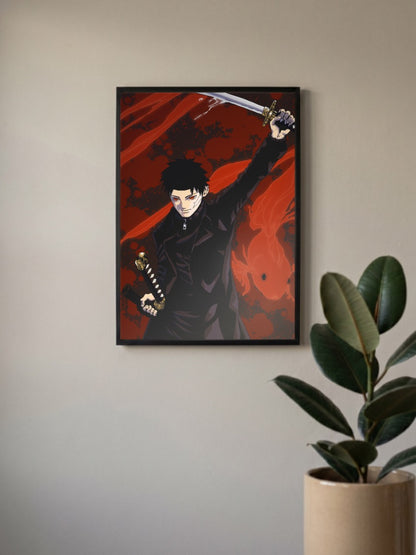 Chihiro Rokuhira Sword Raised Anime Poster