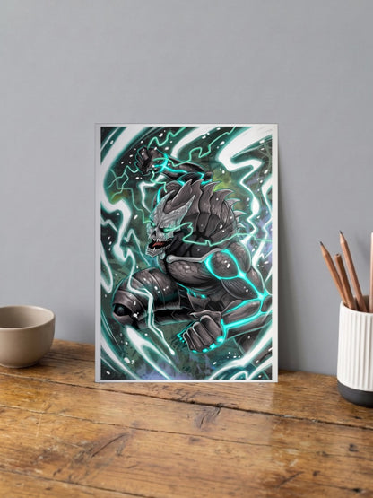 Kaiju No8 Crouching Pose Anime Poster