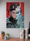 Kafka Kaiju No8 Split Face Anime Poster