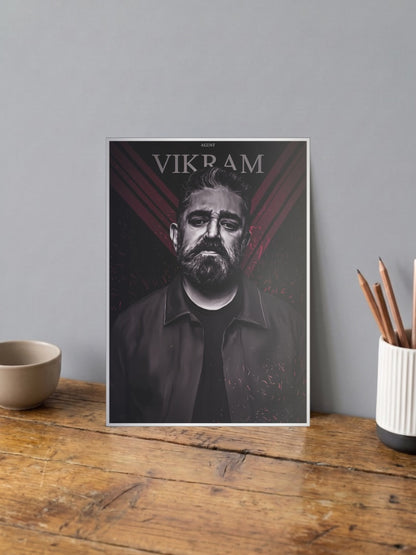 Agent Vikram Portrait Kollywood Movie Poster