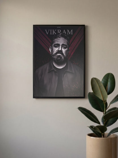 Agent Vikram Portrait Kollywood Movie Poster