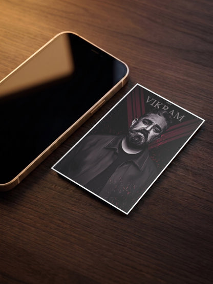 Agent Vikram Portrait Kollywood Movie Poster