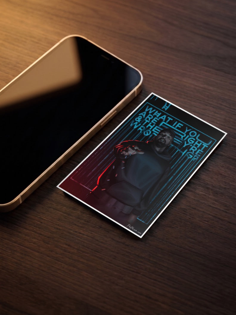 Kanye West Right Or Wrong Singers Poster