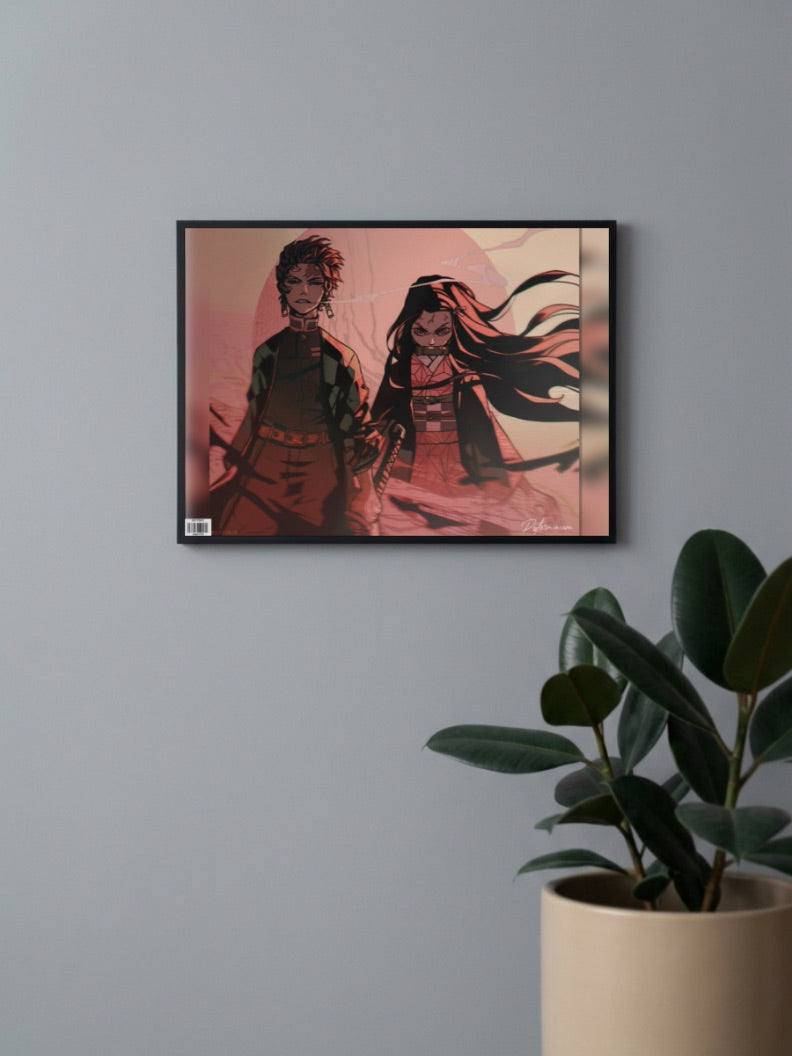 Nezoko and Tanjiro Poster