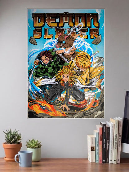 Demon Slayer Cast Group Anime Poster