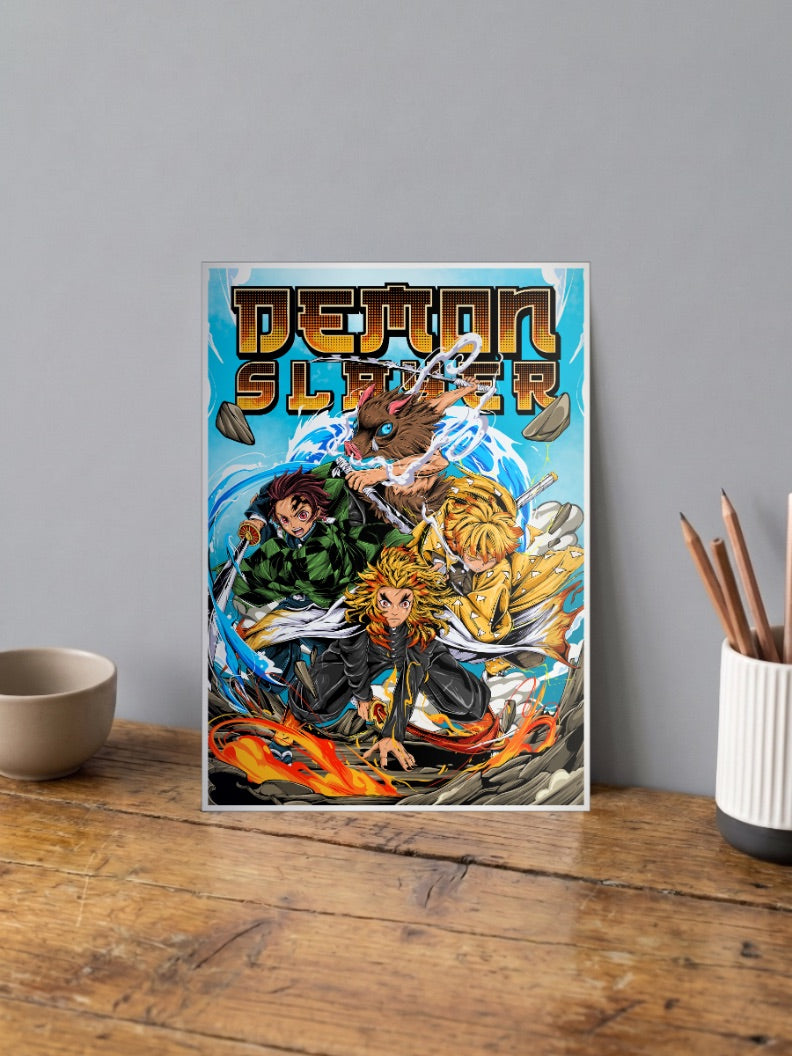 Demon Slayer Cast Group Anime Poster