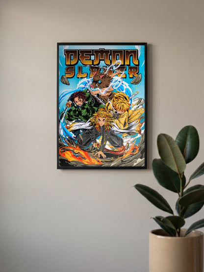 Demon Slayer Cast Group Anime Poster