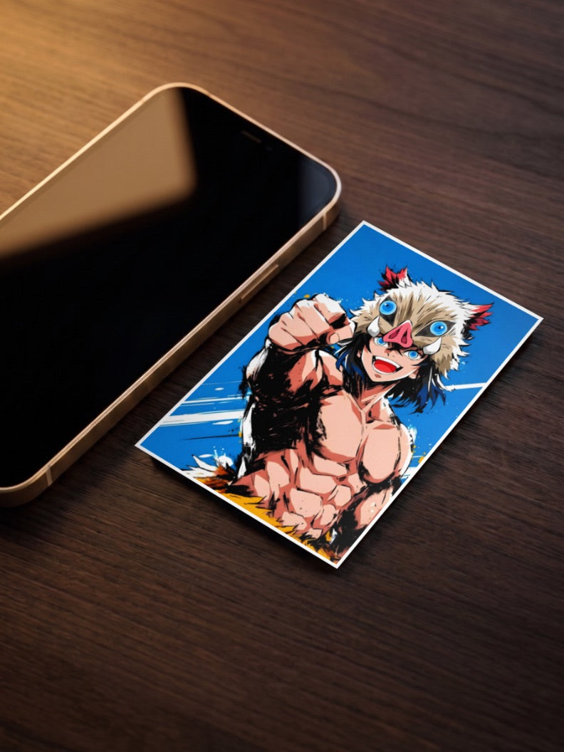 Inosuke Hashibira Fist Pose Anime Poster