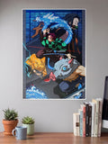 Tanjiro, Nezuko, Zenitsu, Inosuke Breathing Style Demon Slayer Poster
