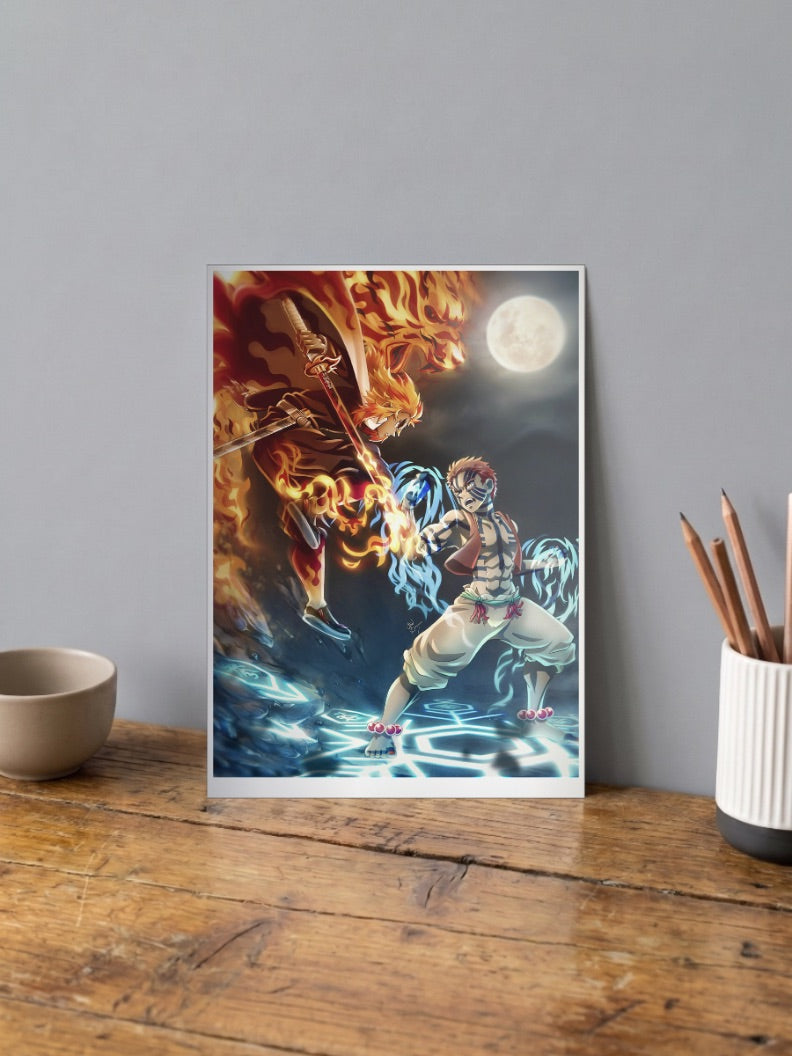 Rengoku vs Akaza Poster