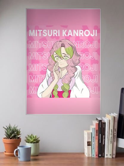 Mitsuri Kanroji Name Art Anime Poster