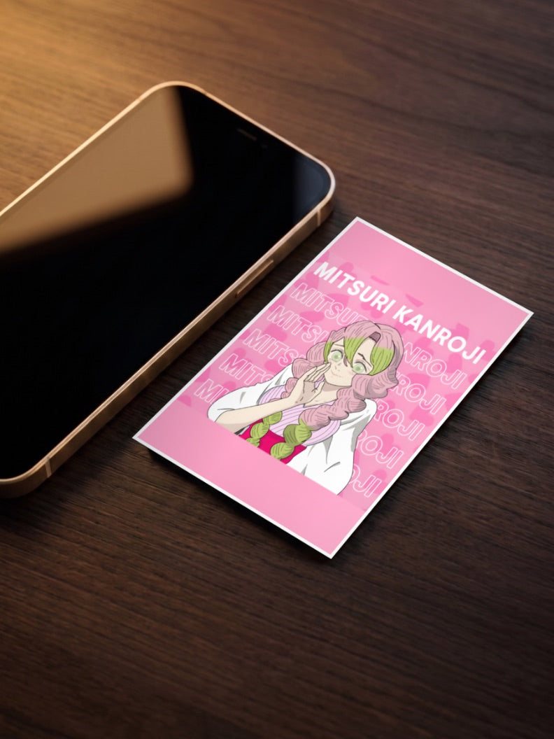 Mitsuri Kanroji Name Art Anime Poster