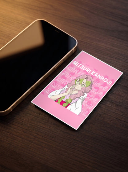 Mitsuri Kanroji Name Art Anime Poster
